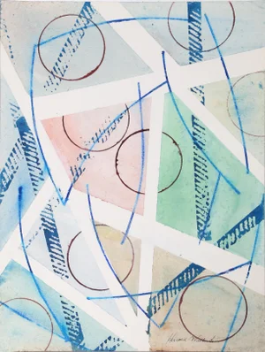 Harold Wallerstein - Geometric Abstract Watercolor on Paper