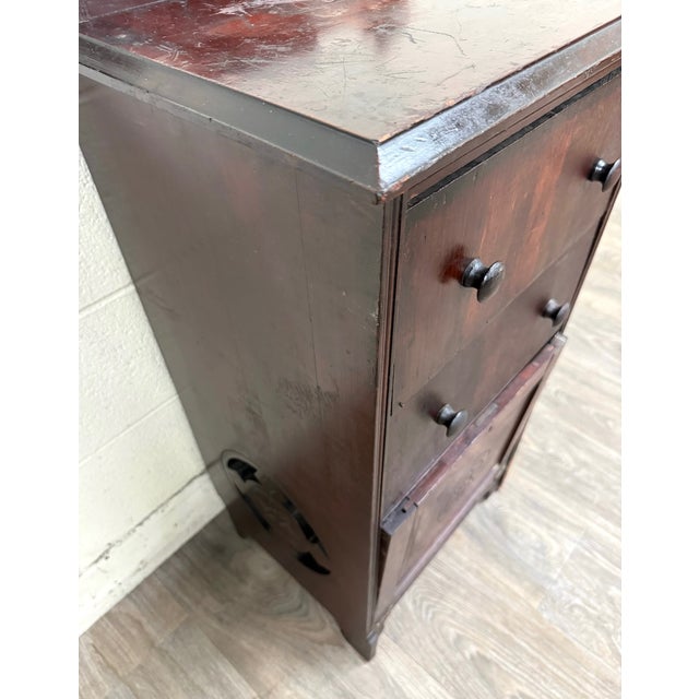 Antique Victorian Eastlake Aesthetic Movement Bedside Cabinet For Sale - Image 4 of 17