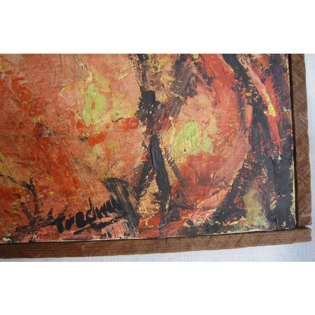 Textile Mid Century Painting Polynesian Women, Signed Ron Tredwell For Sale - Image 7 of 9