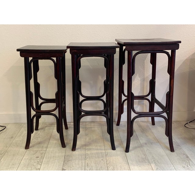 Thonet Bentwood Nesting Tables Set Of 3 Chairish