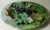 This colorful 19th century French Majolica grapes wall platter is signed Longchamp terre de fer. The fruits are in high...