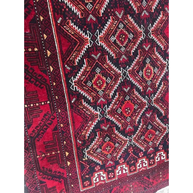 Vintage Turkmen Baluch Afghan Back, 1950s For Sale - Image 6 of 12