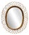 Oval Rattan and Bamboo Wall Mirror by Franco Albini, 1960s For Sale
