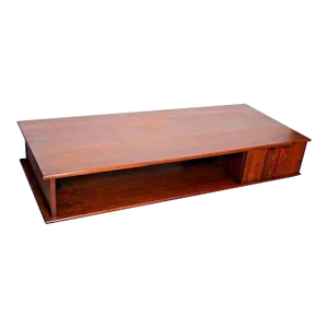 1960s Vintage Mid Century Modern Coffee Table With Cabinet on Rollers Custom Made