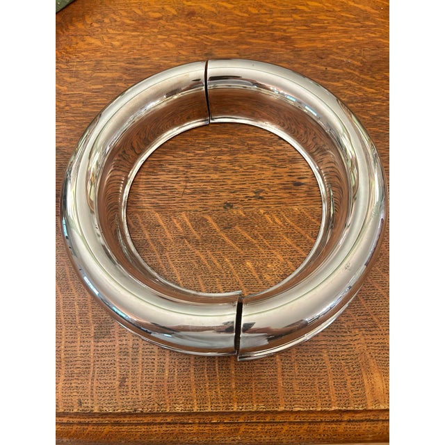 1959 Eugen Ferner German Modernist Silverplate Floral Centerpiece Ring For Sale - Image 4 of 11