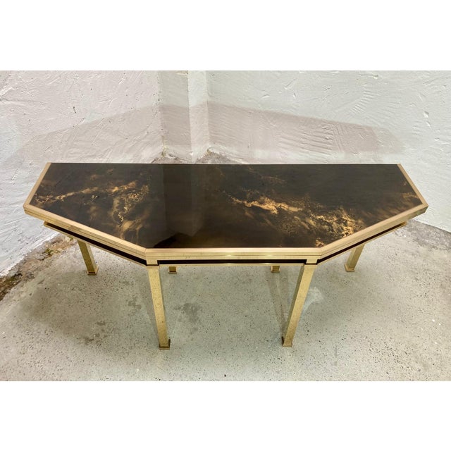 Console Table attributed to Guy Lefevre for Maison Jansen, 1970s For Sale - Image 15 of 15