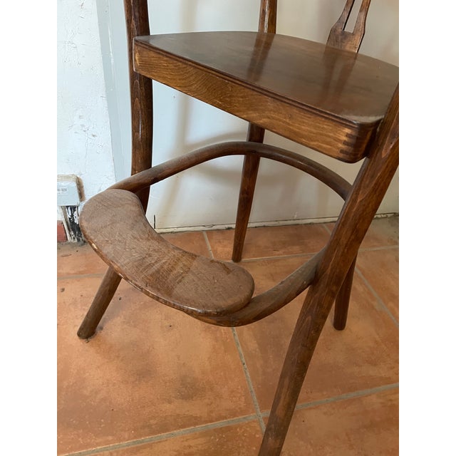 Brown Bentwood Childrens Highchair with Embossed Felix the Cat Motif, 1920s For Sale - Image 8 of 9