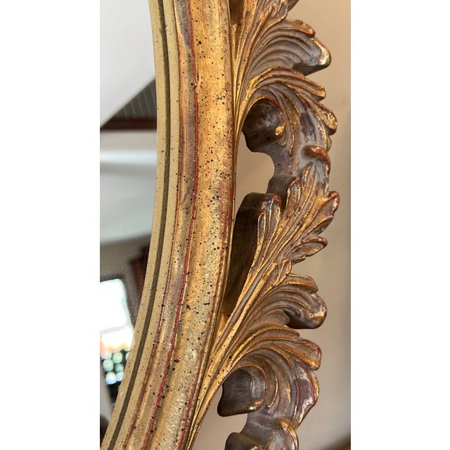 Vintage Hollywood Regency Oval Mirror For Sale - Image 11 of 14