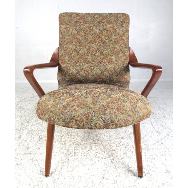 1950s 1950s Mid-Century Italian Lounge Chair in the Style of Paolo Buffa For Sale - Image 5 of 11