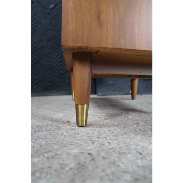 1960s Mid Century Modern Walnut Bedside Table Nightstand Side End Table Drawer For Sale - Image 10 of 10