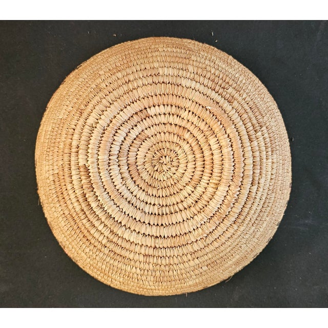 Vintage Native American Style Handwoven Coiled Basket With Geometric Design, C. 1960 For Sale - Image 12 of 12