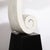 Stone Mid-Century Abstract Looped Ribbon Sculpture in White Marble on Pyramidal Base For Sale - Image 7 of 12