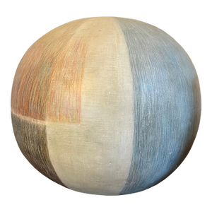 Modernist Mid-Century Porcelain Moon Ball Sculpture in the Manner of Toshiko Takaezu