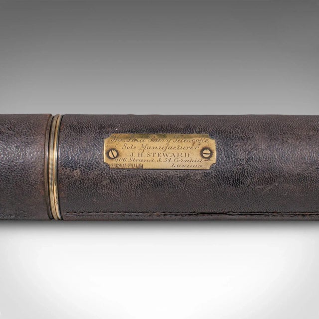 Antique Lord Bury 4 Draw Telescope, English, Terrestrial, Jh Steward, Victorian For Sale - Image 9 of 10