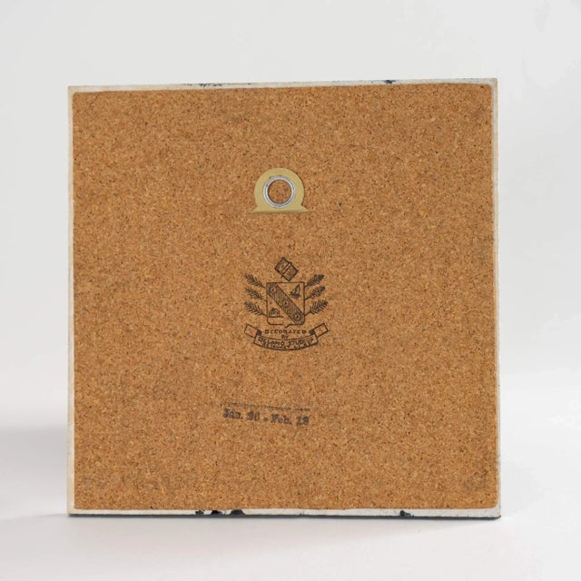 Vintage Aquarius Ceramic Wall Tile For Sale - Image 9 of 10