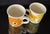 Mid-Century Modern Pair of Mid-Century Modern Yellow and Orange Flower Glazed Pottery Mugs Vintage 1970s For Sale - Image 3 of 4