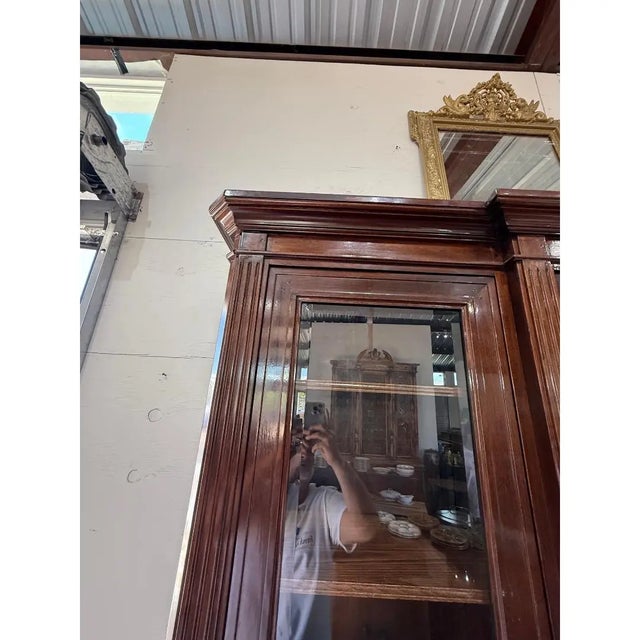 Brown Large 19th Century French Louis XVI Solid Mahogany Bookcases For Sale - Image 8 of 18