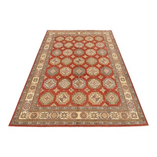 Kazak Rug 10’6” X 13’10” Red Wool Tribal Hand-Knotted Oriental Carpet For Sale