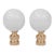 White Porcelain Ball Lamp Finials - a Pair For Sale