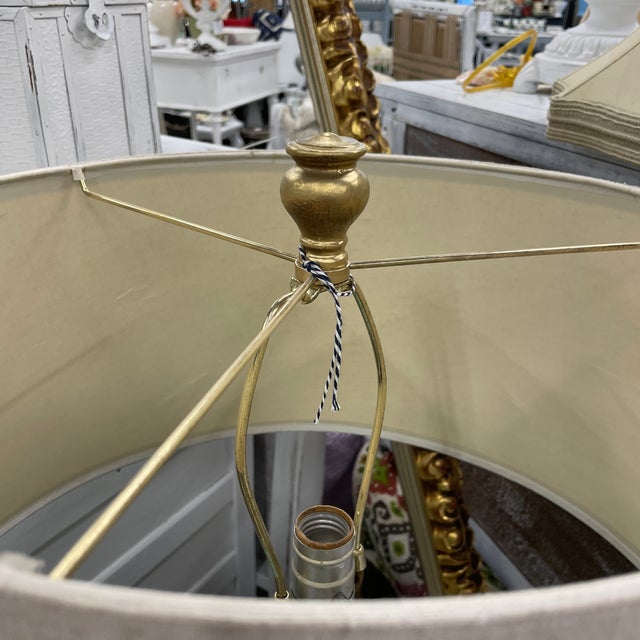 1980s Vintage Aqua Glass Globe Table Lamp For Sale - Image 5 of 11