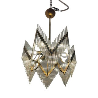 Murano Glass Rod Chandelier, 1970s For Sale