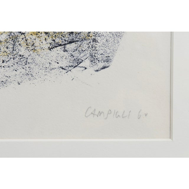Vintage Italian Massimo Campigli Stone Lithograph Titled Femme Sur Fond Bleu For Sale - Image 10 of 12