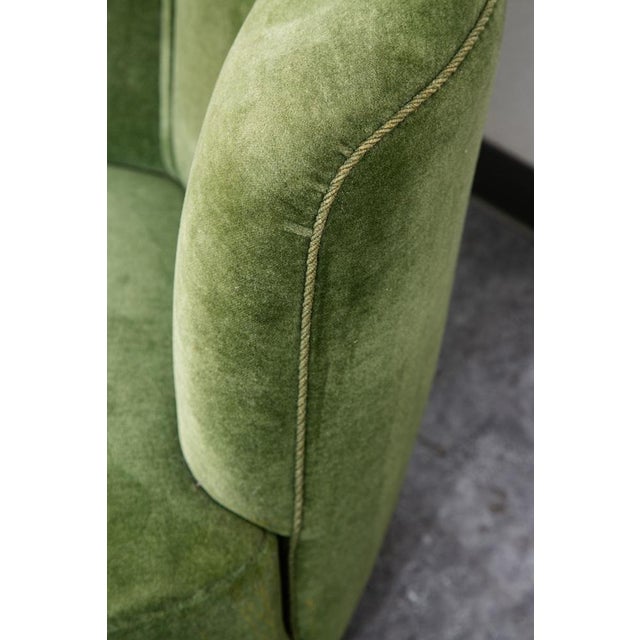 Mid Century Danish Modern Couch Sofa Mohair Light Green Loveseat Settee 2 Seat For Sale - Image 11 of 12