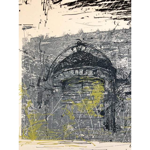 Sculpture Materials Ivan Schwebel, 1970s Jerusalem Street Scene Silkscreen Lithograph Ivan Schwebel Bezalel Artist, 1977 For Sale - Image 7 of 8