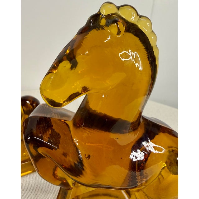 Amber The Year of the Horse Bookends For Sale - Image 8 of 9