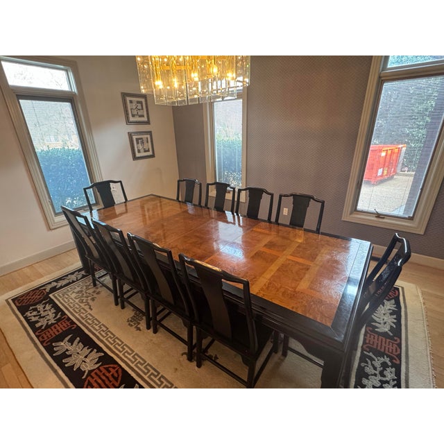 Century Furniture 1970s Vintage Chin Hua by Raymond Sobota Century Dining Room Table and Chairs- Seats 10 For Sale - Image 4 of 5