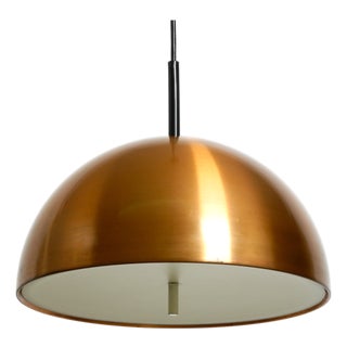 Large Space Age Pendant Lamp with Copper Shade from Staff Leuchten, 1970s For Sale