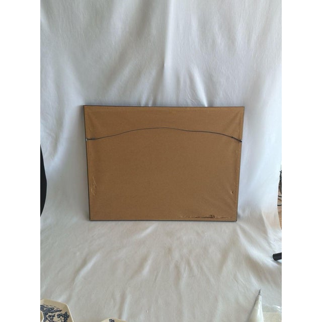 Paper 1960s Simon Karczmar Framed Print Blessing the New Moon Jewish Shtetl Life For Sale - Image 7 of 9