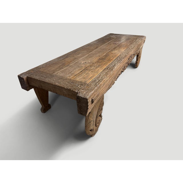 Tribal Antique Bench, Daybed or Coffee Table For Sale - Image 3 of 18