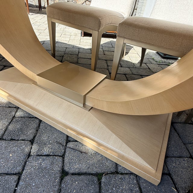 2010s Caracole Fan Expanding Dining Table With Set of 8 Side Chairs For Sale - Image 5 of 14