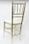 Brass Vintage Italian Chiavari Faux Bamboo Brass and Upholstered Side Chair Restored MCM For Sale - Image 8 of 10