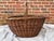 Wood Early 20th Century Large Woven Willow Gathering Basket With Top Handle For Sale - Image 7 of 15