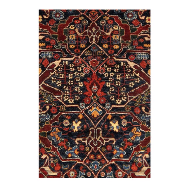 Persian Pasargad Navy Fine Persian Bidjar - 4' X 6' For Sale - Image 3 of 5