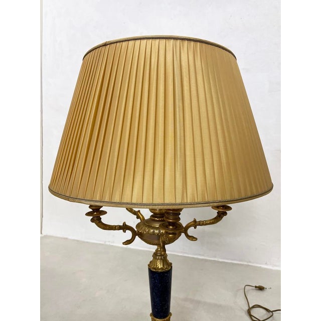 Metal Lamp in Gilded Bronze and Lapis Lazuli from Laudarte Cariti, 1980s For Sale - Image 7 of 11