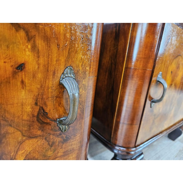 Italian Burl Bedside Tables, 1950, Set of 2 For Sale - Image 15 of 18