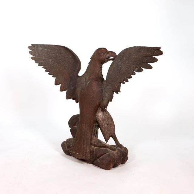 Large-Scale Carved Oak Eagle, Spain, Circa 1900 For Sale - Image 12 of 14