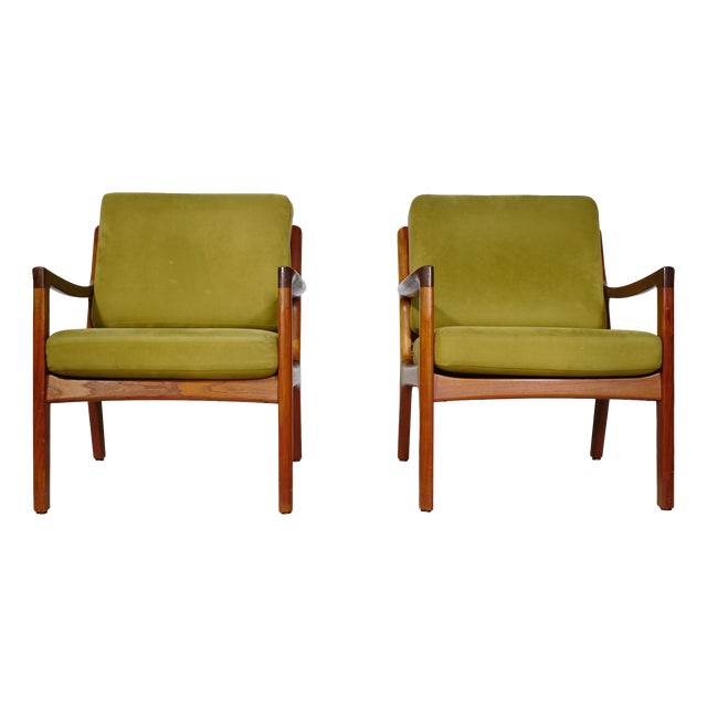 Mid-Century Senator Lounge Chairs in Teak by Ole Wanscher for France & Son, 1960s, Set of 2 For Sale