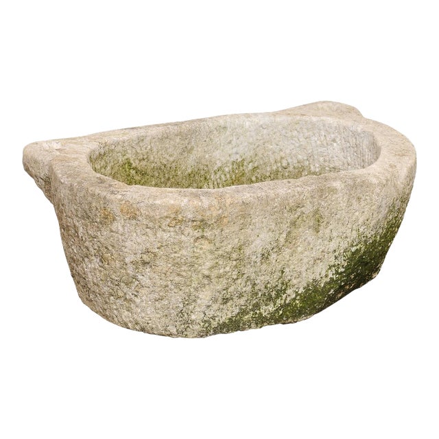 Spanish 19th Centuryentury Carved-Stone Water Trough For Sale