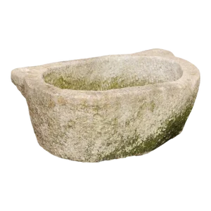 Spanish 19th Centuryentury Carved-Stone Water Trough