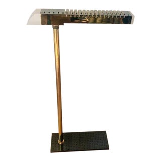 Brass and Lucite Floor Lamp For Sale