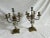 Rare and unique find. Pair of brass, copper and Oynx Candelabras. A large, beautiful and very decorative pair of...