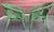 1940s Original Painted Mint Green Wicker Chairs -Pair For Sale - Image 4 of 8