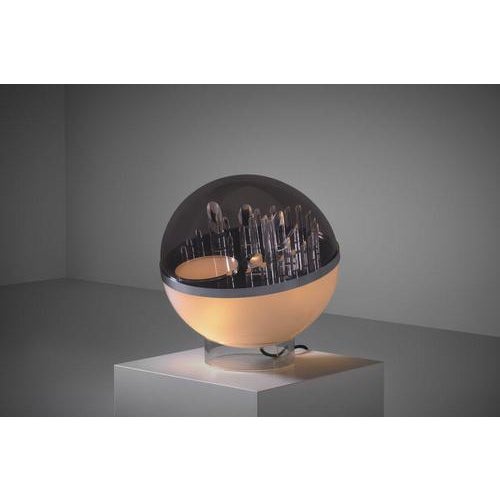 Sculptural Globe-Shaped Table Lamp by Gaetano Missaglia, 1970s For Sale - Image 3 of 11