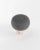 Hygge Stool in Boucle Charcoal Fabric and Travertino by Saccal Design House for Collector For Sale - Image 4 of 5