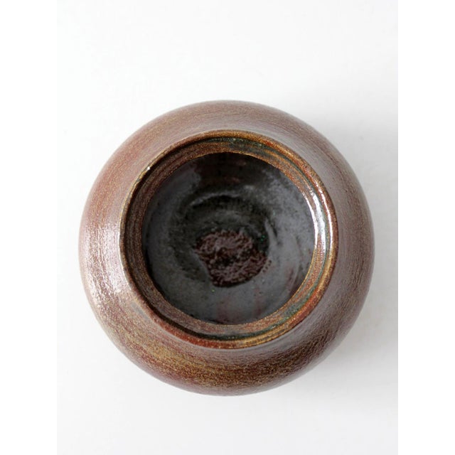 Ceramic Vintage Handmade Studio Pottery Vase For Sale - Image 7 of 9
