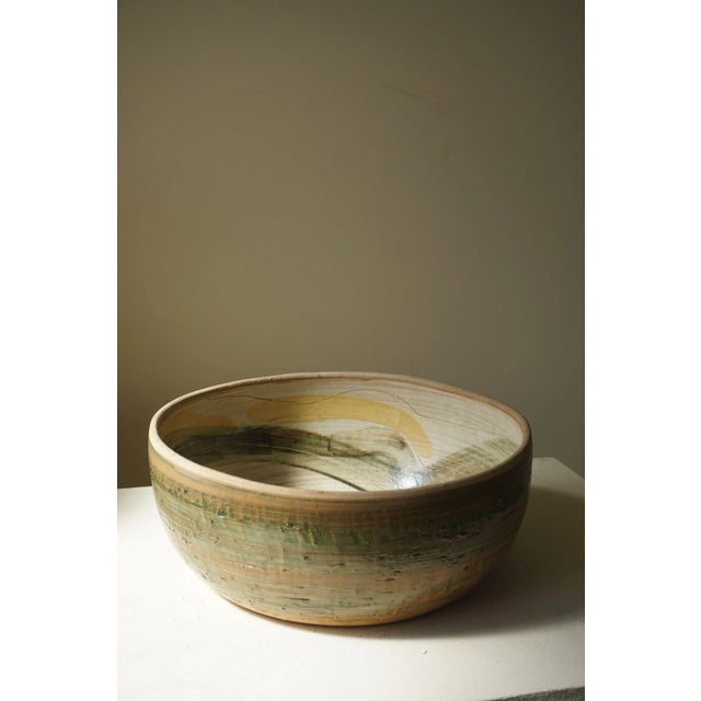 Large Mid-Century Bowl in Ceramic by Hanne Schneider, 1988 For Sale - Image 6 of 6